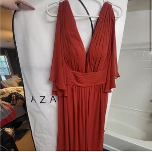 Azazie terracota dress